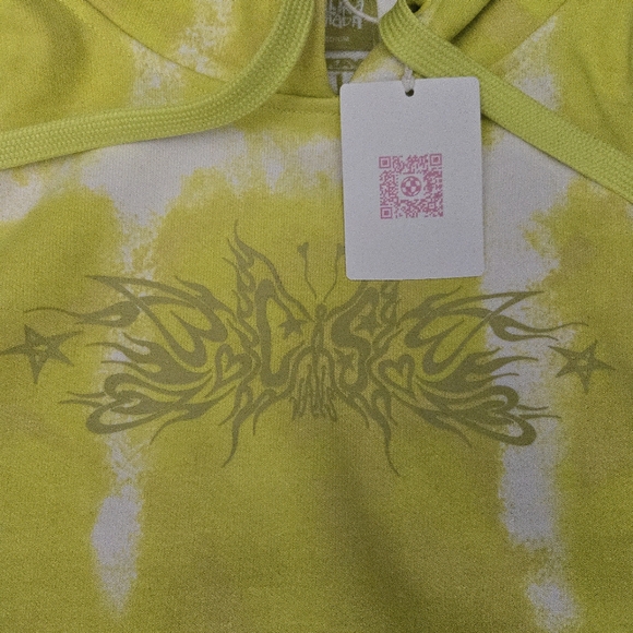 Vans Collina Strada Women Sweathsirt Hoodie Yellow Tye Die Neon 112025 - Picture 9 of 11